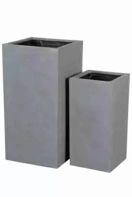 Цветочный горшок Square Plain Grey high