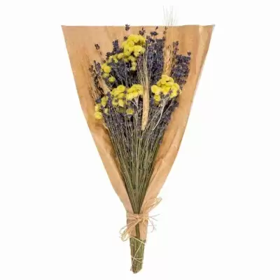 Стабилизированный букет Лаванда с пшеницей и желтым цмином