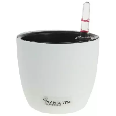 Пластиковое кашпо с автополивом Round Matt