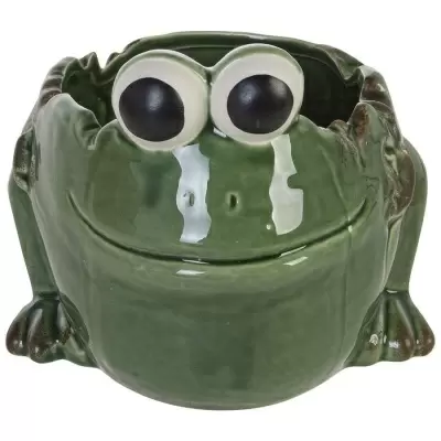 Керамическое кашпо Лягушка Керамическое кашпо Лягушка