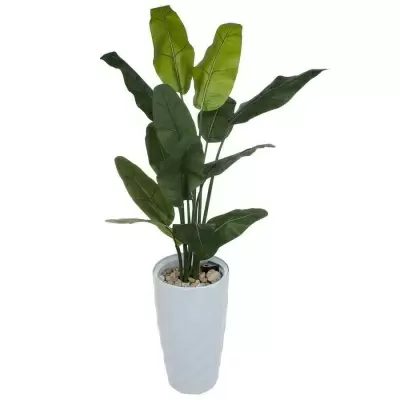 Растение искусственное Стрелиция в горшке Vase Rib