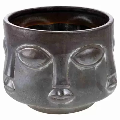 Керамическое кашпо Голова Будды