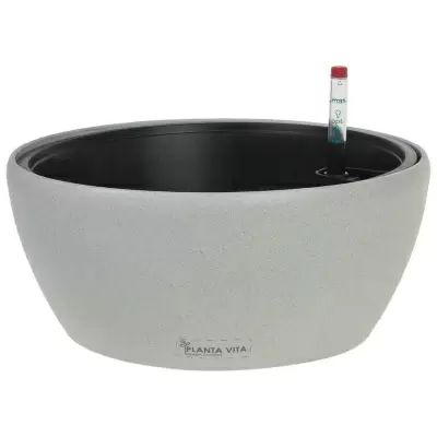 Пластиковое кашпо с автополивом Round Stone WL