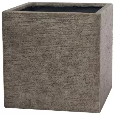 Большой прямоугольный горшок Scratch fossil wood Cube