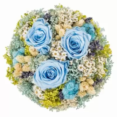 Стабилизированный букет Романтика голубой