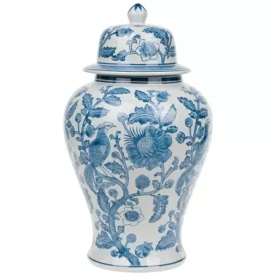 Керамическая ваза Шинуазри Сильвер