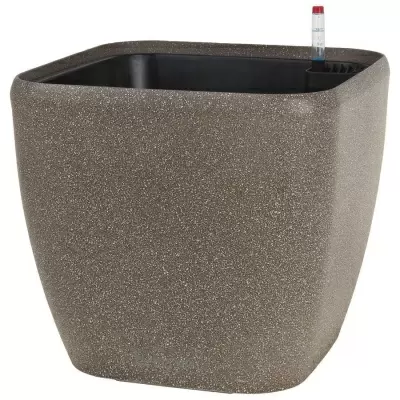 Пластиковое кашпо с автополивом Square Stone