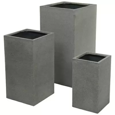 Высокий горшок Plain rough Column