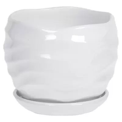 Горшок из керамики Волна