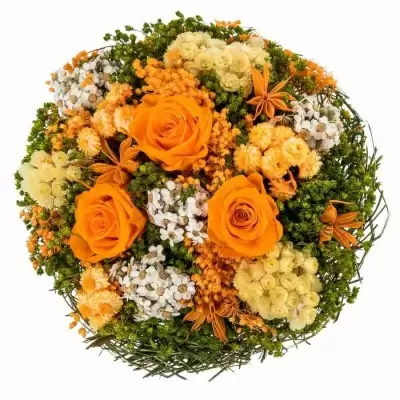 Стабилизированный букет Гарден оранжевый