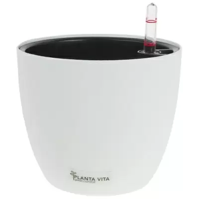 Пластиковое кашпо с автополивом Round Matt