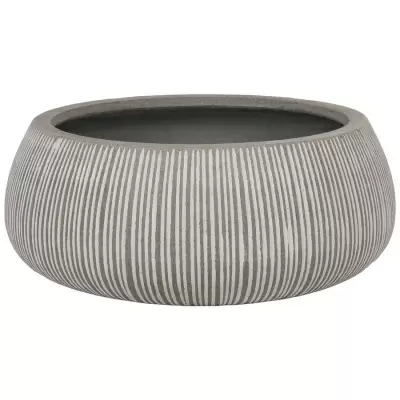 Кашпо Nobilis Marco "Vertical stripes white glazed Jaze" (файкостоун)