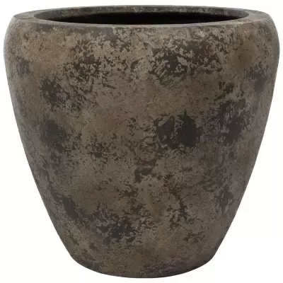 Большой цветочный горшок Plain Round Patina