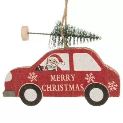 Набор елочных игрушек из дерева 