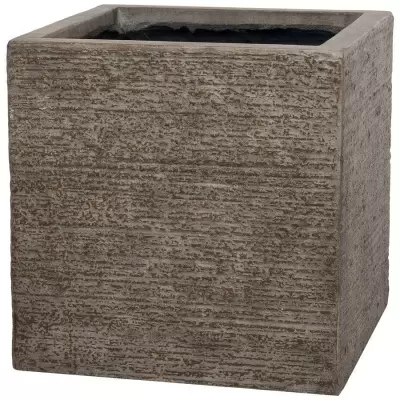 Большой прямоугольный горшок Scratch fossil wood Cube