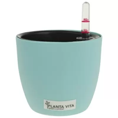 Пластиковое кашпо с автополивом Round Matt
