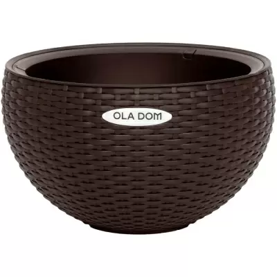 Кашпо круглое OLA DOM RATTAN 5 литров Кашпо круглое OLA DOM RATTAN 5 литров