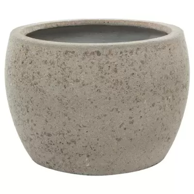 Большой цветочный горшок Plain stone Round