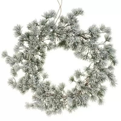 Венок еловый искусственный Заснеженный