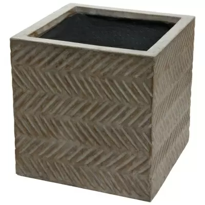 Прямоугольный горшок Wood Cube