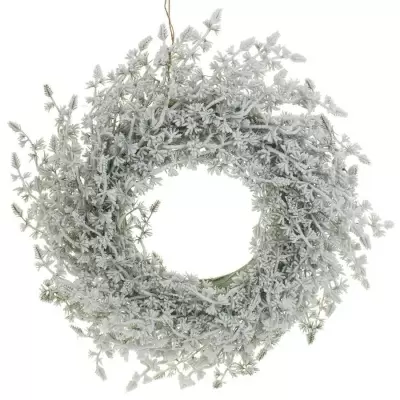 Венок еловый искусственный Заснеженный