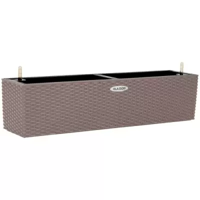 Прямоугольное кашпо OLA DOM RATTAN 12 литров