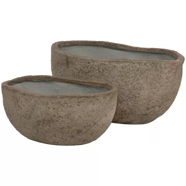 Большой цветочный горшок Plain Stone Grey Round