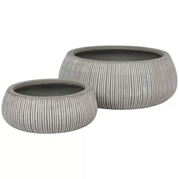 Кашпо Nobilis Marco "Vertical stripes white glazed Jaze" (файкостоун)