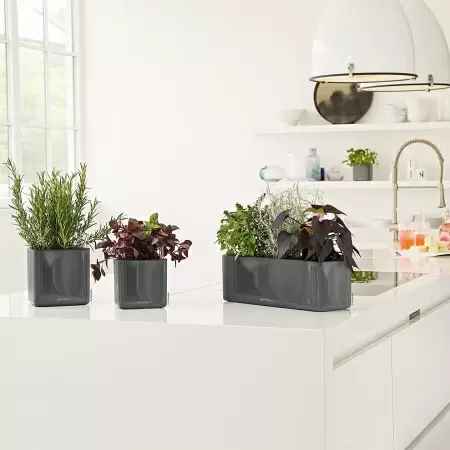 Кашпо Lechuza Cube Glossy Triple