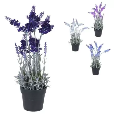 Лаванда искусственная в кашпо