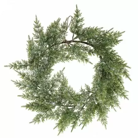 Венок еловый искусственный Заснеженный
