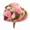 Стабилизированный букет Сердце 3 розы розовый