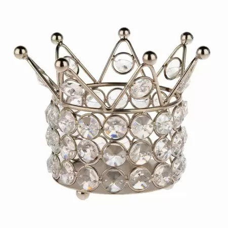 Подсвечник декоративный Корона с кристаллами