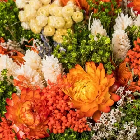 Стабилизированный букет Фантазия оранжевый