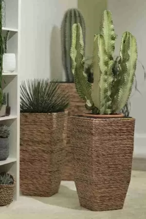 Плетеное кашпо Rope Conic mini фото