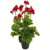 Герань в кашпо искусственная