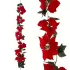 Цветок искусственный Пуансеттия, гирлянда
