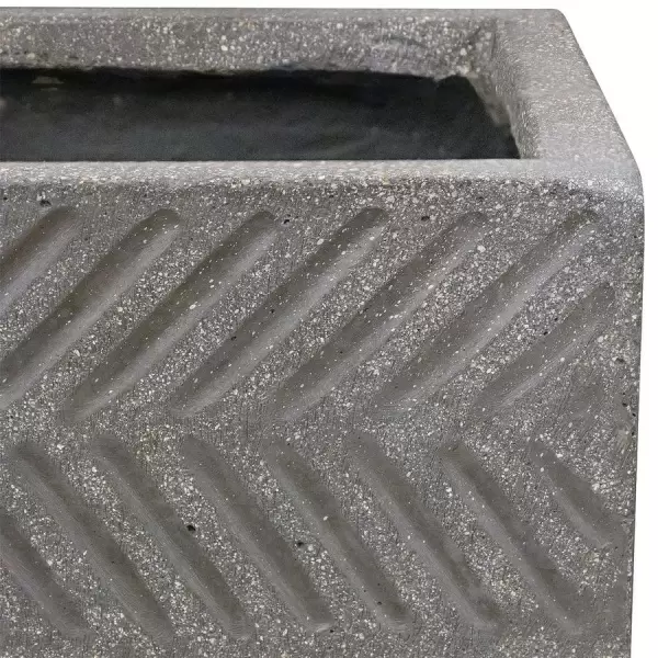 Высокий горшок Fishbone Fossil-wood grey Column