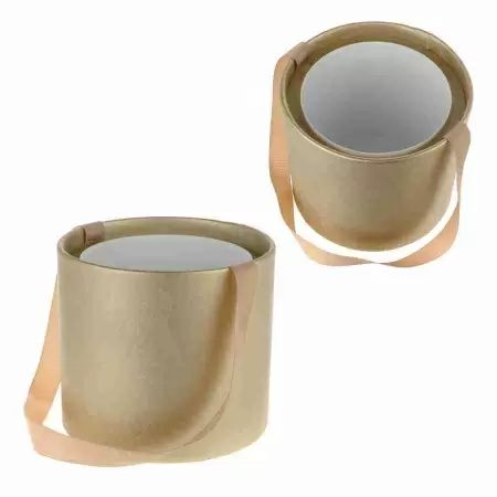 Коробка-ваза Golden со вставкой из искусственной кожи