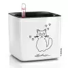 Кашпо Lechuza Cube Glossy Cat