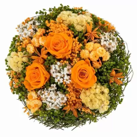 Стабилизированный букет Гарден оранжевый