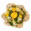 Стабилизированный букет Раффия желтый
