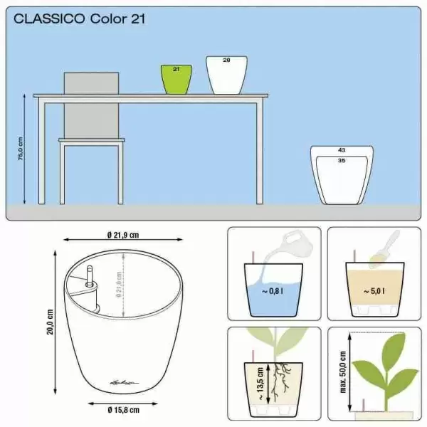 Кашпо Lechuza Classico Color