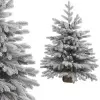 Ель настольная заснеженная искусственная 