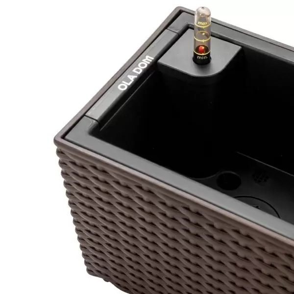 Прямоугольное кашпо OLA DOM RATTAN 12 литров