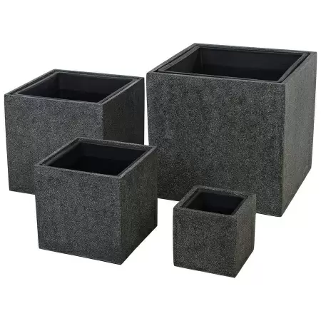 Прямоугольный большой горшок Rock Cube Прямоугольный большой горшок Rock Cube