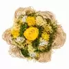 Стабилизированный букет Раффия желтый