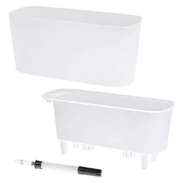 Пластиковое кашпо с автополивом Oval Silk