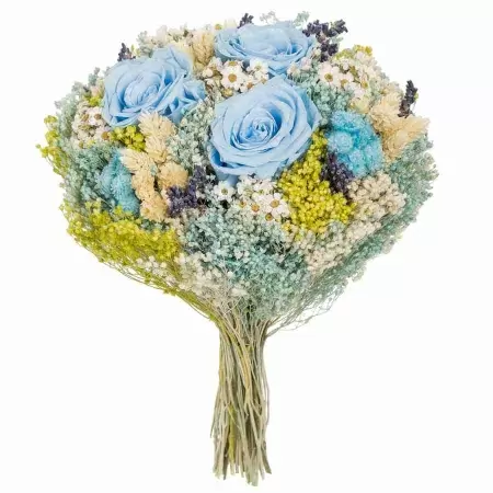 Стабилизированный букет Романтика голубой