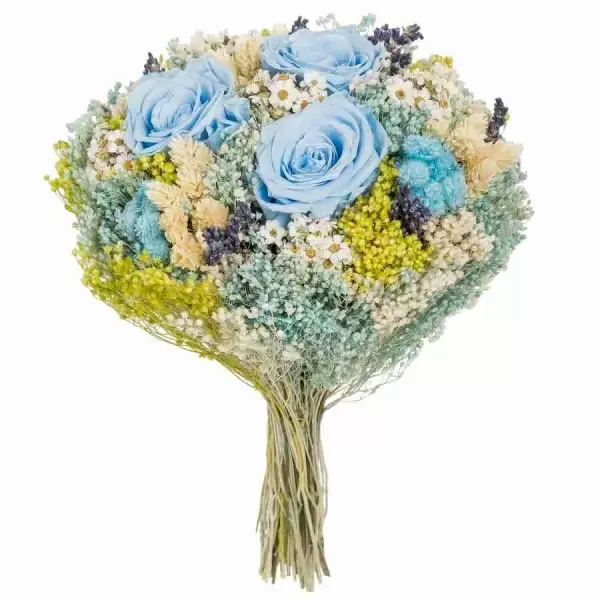 Стабилизированный букет Романтика голубой